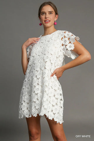 Margaret-White Floral Dress Brittany Wilson