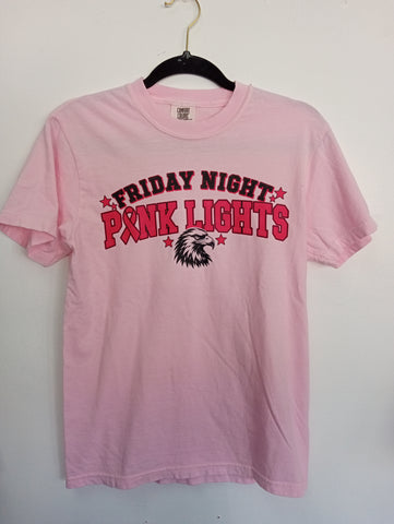 Kids Pink Gildan T-Shirt | Friday Night Pink Lights Eagle Graphic