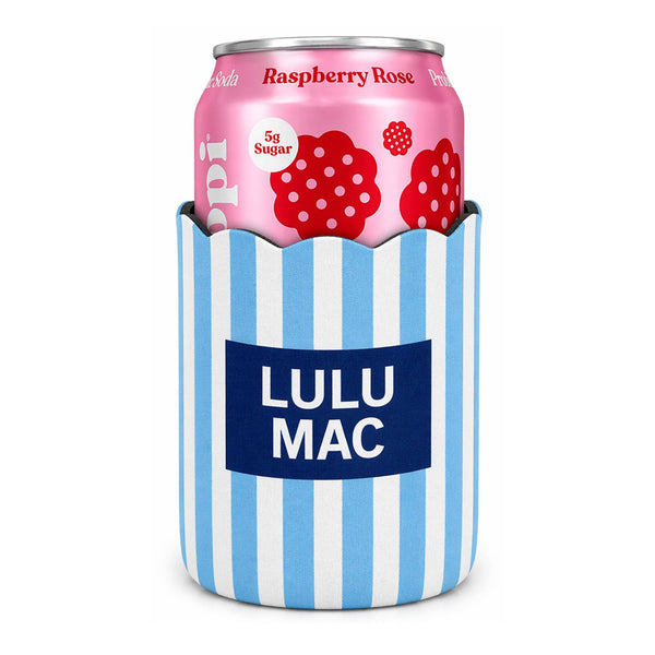 LULU MAC Light Blue/Navy Stripe Koozie Girlie Girl Originals