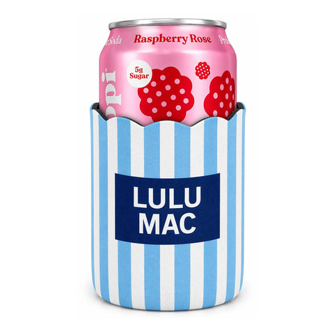 LULU MAC Light Blue/Navy Stripe Koozie Girlie Girl Originals