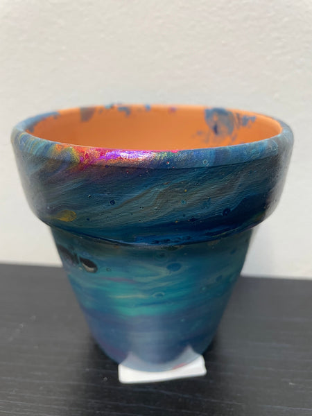 Handmade 3-Tier Colored Ceramic Clay Pot | 3x3 Round Planter Tiffany Sutton