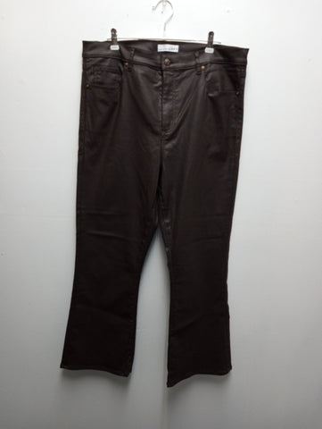 Loft 32/14 Dark Brown Stretch Pants-consignment Amanda Queen Consign