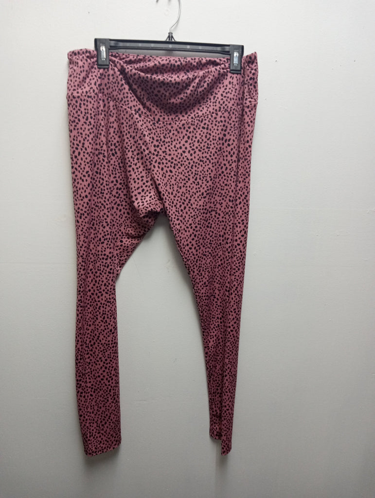 Preloved 143 Story Mauve/Black dots 1XL stretch/thin leggins Debra Hodge