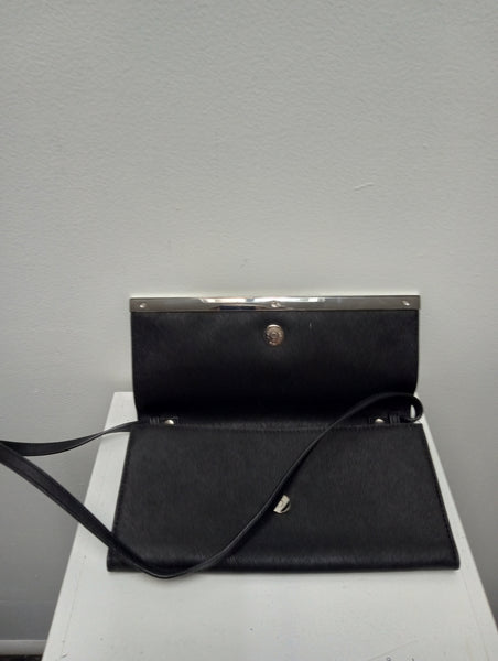 Michael Kors Black Shoulder Bag 11x6 Leather Crossbody Handbag Kathy Mangum