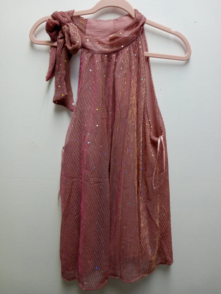 Umgee Pink Sleeveless sparkly top