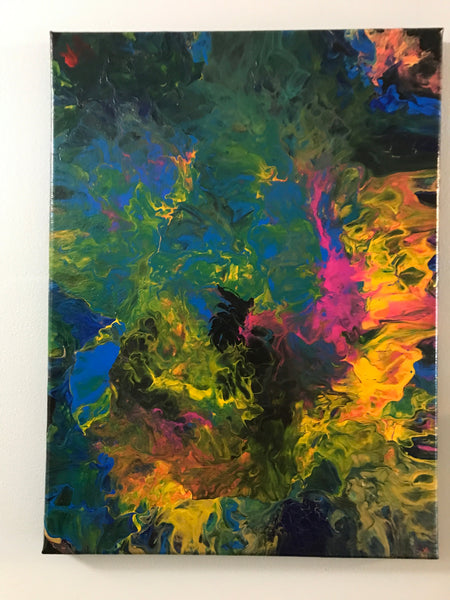 Poured Paint on Canvas Paintings Johnnie Rawlinson