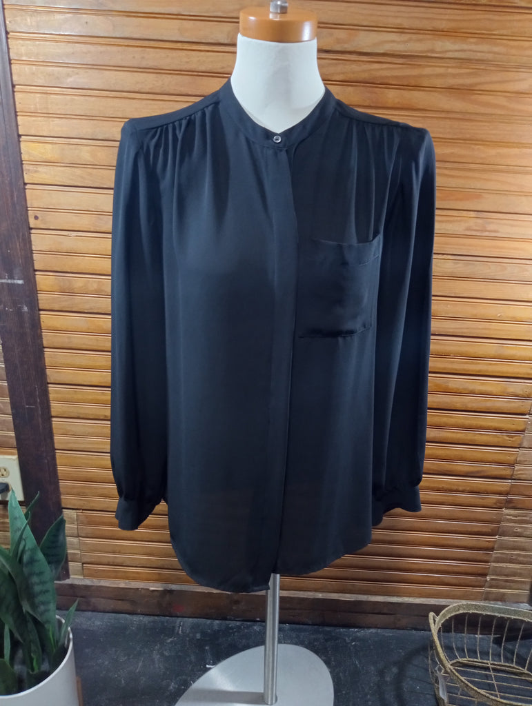Prelove a.n.a. L-black button-up Long Sleeve Blouse
