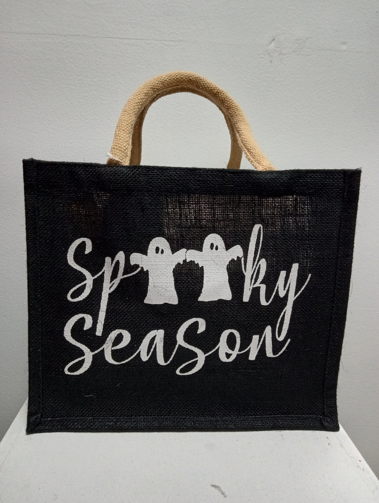 ROYAL STANDARD 12x10x8 burlap Halloween Bag w/straps "Spooky Season"