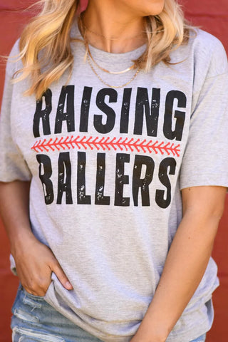 Tultex T-Shirt-raising Ballers-gray black letters