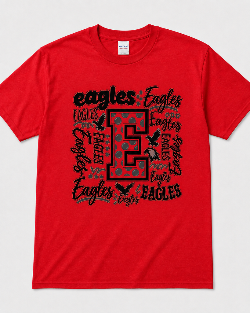 EAGLES red tshirt- Florence, MS OhhMy! Gifts and Things, LLC