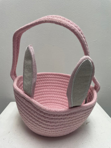 Royal Standard Pink Easter Basket w/rabbit ears