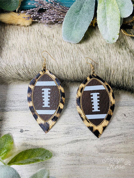 Stadium Spirit Football Earrings Grace+Emma