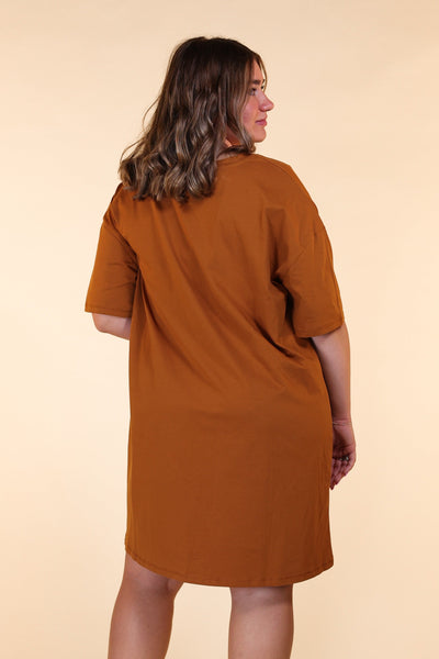 Rust T-shirt Dress Grace+Emma