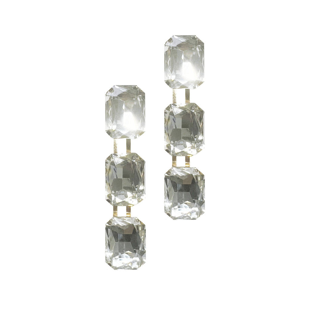Crystal Triad Dangle Earrings Grace+Emma