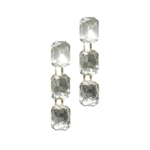 Crystal Triad Dangle Earrings Grace+Emma