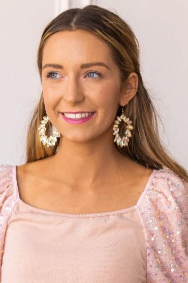 Abstract AB Hoop Earrings Grace+Emma