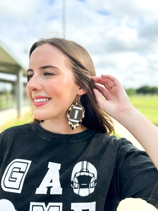 Stadium Spirit Football Earrings Grace+Emma