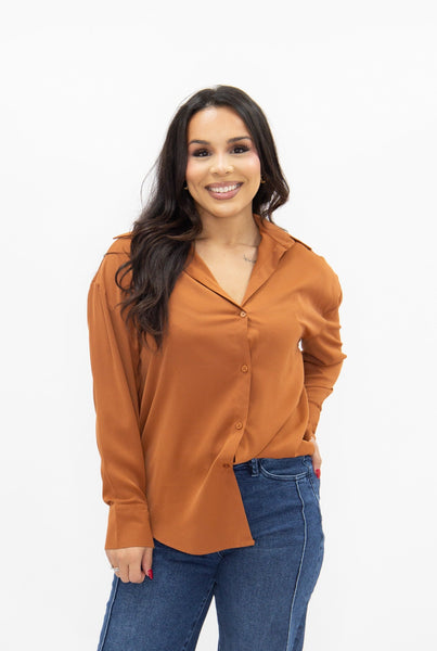 Kathryn Classic Button-Up, Rust Grace+Emma