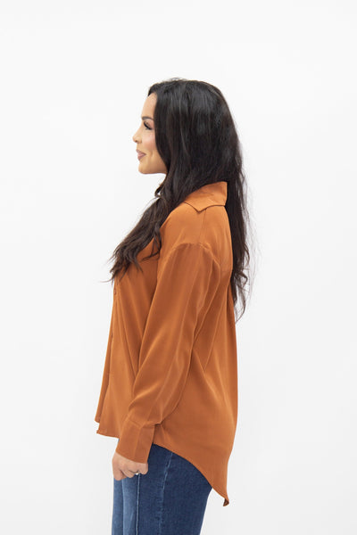 Kathryn Classic Button-Up, Rust Grace+Emma