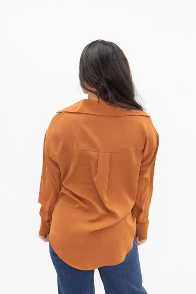 Kathryn Classic Button-Up, Rust Grace+Emma