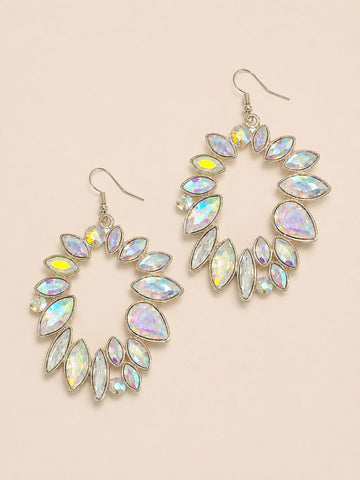 Abstract AB Hoop Earrings Grace+Emma