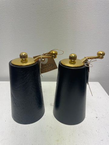 Mud Pie Black Salt & Pepper Grinder