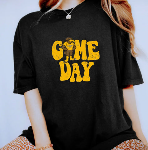 Gildan T-shirt Game Day-black/mustard 