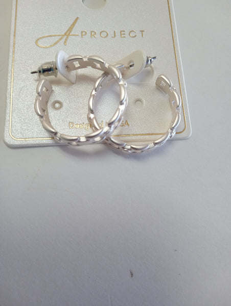 Silver Stud Earrings | Octagon Studs & Beaded, Chain & Smooth Hoops