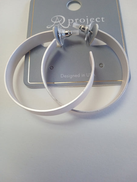Silver Stud Earrings | Octagon Studs & Beaded, Chain & Smooth Hoops/smooth hoop
