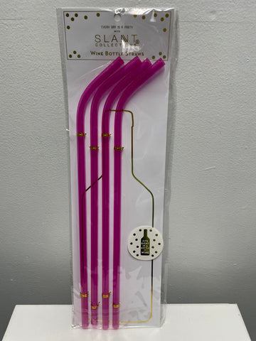 Slant Collections Wine Bottle Straw-4pk-14" Amanda Queen