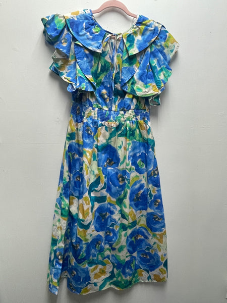 Umgee Blue Floral Midi Dress Landon Ramsey-Maria Briones