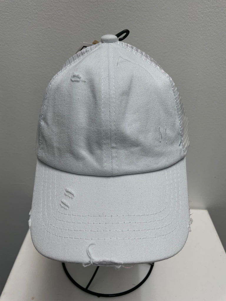 C.C Kids Pony Caps | Messy Bun Baseball Hat for Girls & Ponytails Amanda Queen