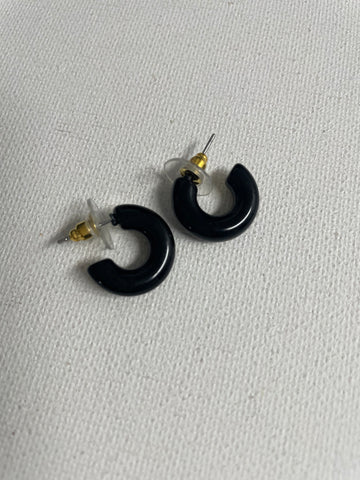 Small black hoop earrings Whitney Wilkins