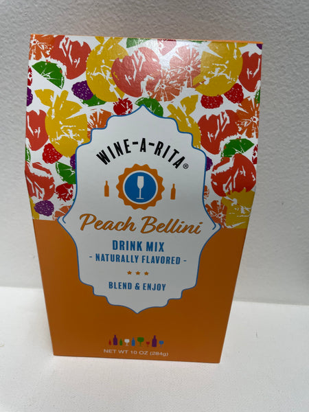 Wine-A-Rita Drink Mix 10 oz - Peach Bellini & Strawberry Mango Cocktail Mix Amanda Queen