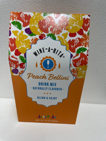 Wine-A-Rita Drink Mix 10 oz - Peach Bellini & Strawberry Mango Cocktail Mix Amanda Queen