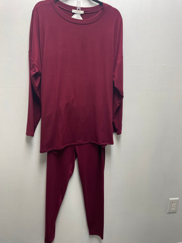 Zenana Dark burgundy Pant Suit OhhMy! Gifts and Things, LLC