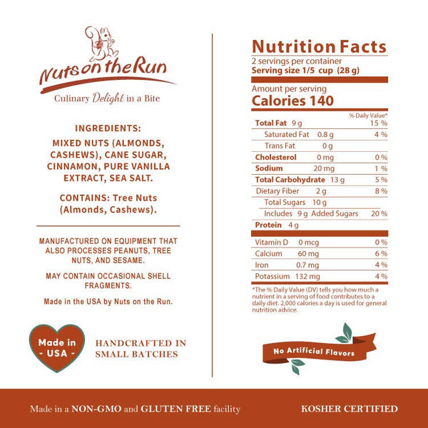 Cinnamon Vanilla Glazed Nuts Nuts On The Run