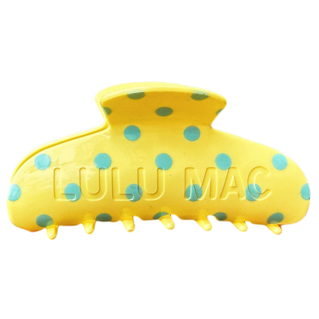 LULU MAC HAIR CLIPS LM-HR-1001- Butter/Blue Dot Girlie Girl Originals
