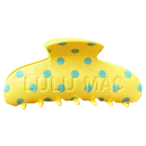LULU MAC HAIR CLIPS LM-HR-1001- Butter/Blue Dot Girlie Girl Originals
