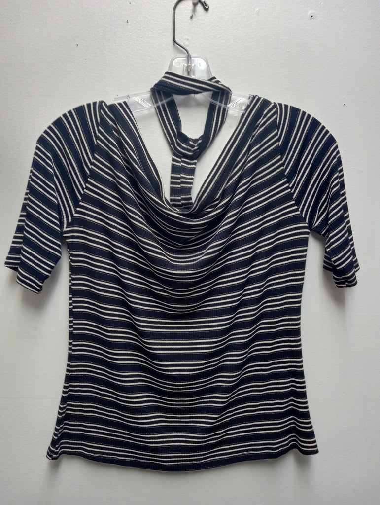 Preloved Hayden Black/white/gold Large top/washed-never worn
