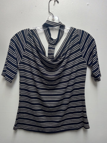 Preloved Hayden Black/white/gold Large top/washed-never worn