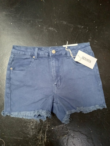 Zenana shorts w/frazzle