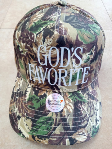 Brother Truckers "GOD'S FAVORITE" Camo hat