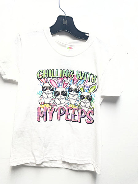 Kids White Short Sleeve Easter T-Shirts Shirley Ollison