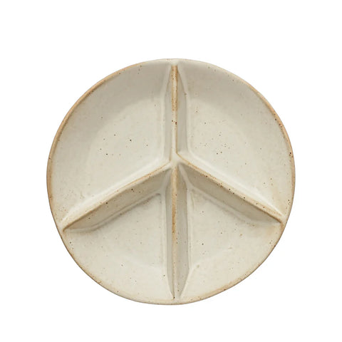 5 1/2" Round Peace sign Divided Dish