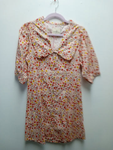 Umgee Multi color button down Floral Mini Dress Amanda Queen