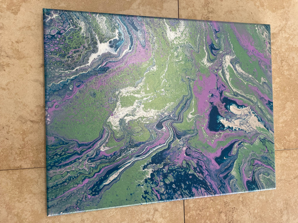 11"x14" Fluid Art on canvas Tiffany Sutton