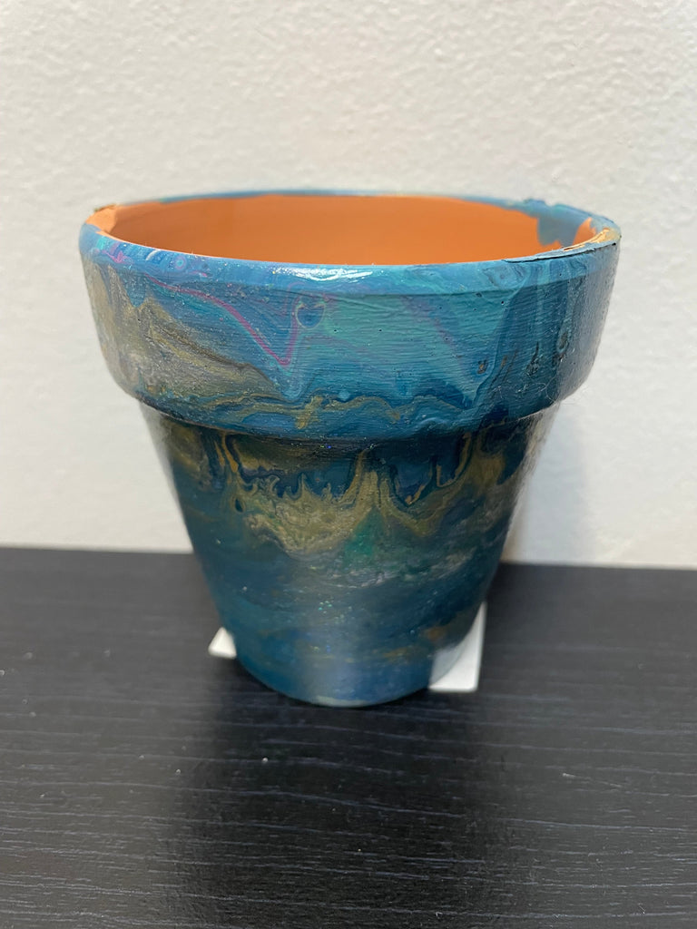 Handmade 3-Tier Colored Ceramic Clay Pot | 3x3 Round Planter Tiffany Sutton
