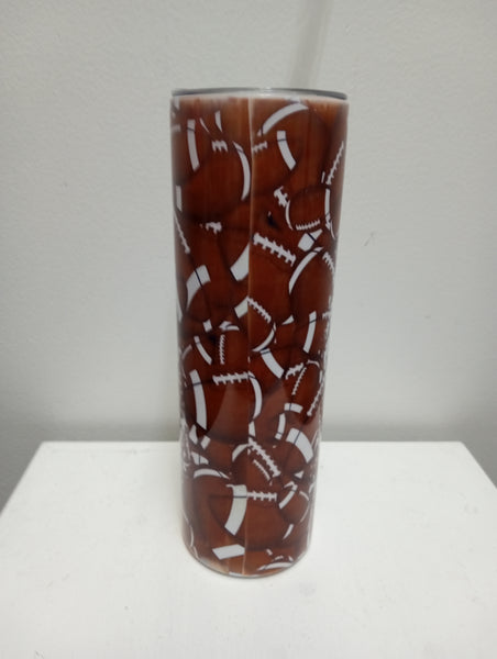 20 oz Football Tumbler, Game Day Drink Cup for Football Fans