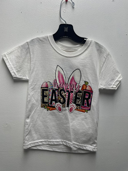 Kids White Short Sleeve Easter T-Shirts Shirley Ollison